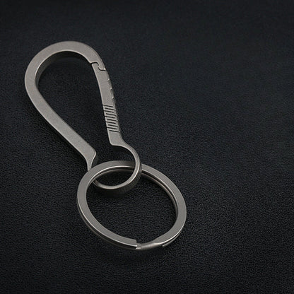 Sleek Titanium Keychain Clip with Innovative Car Accessory Design