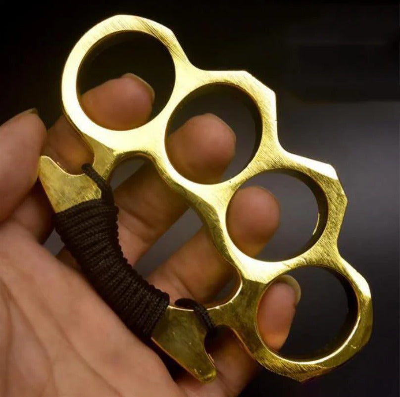 Heavy Duty Brass Knuckle Duster Four Finger Protection Tool