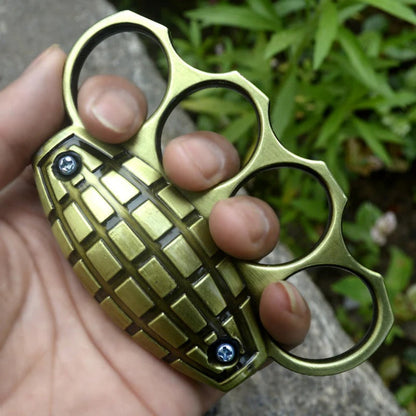 Metal Brass Knuckle Duster with Four-Finger Buckle by TigerGuard for Defense