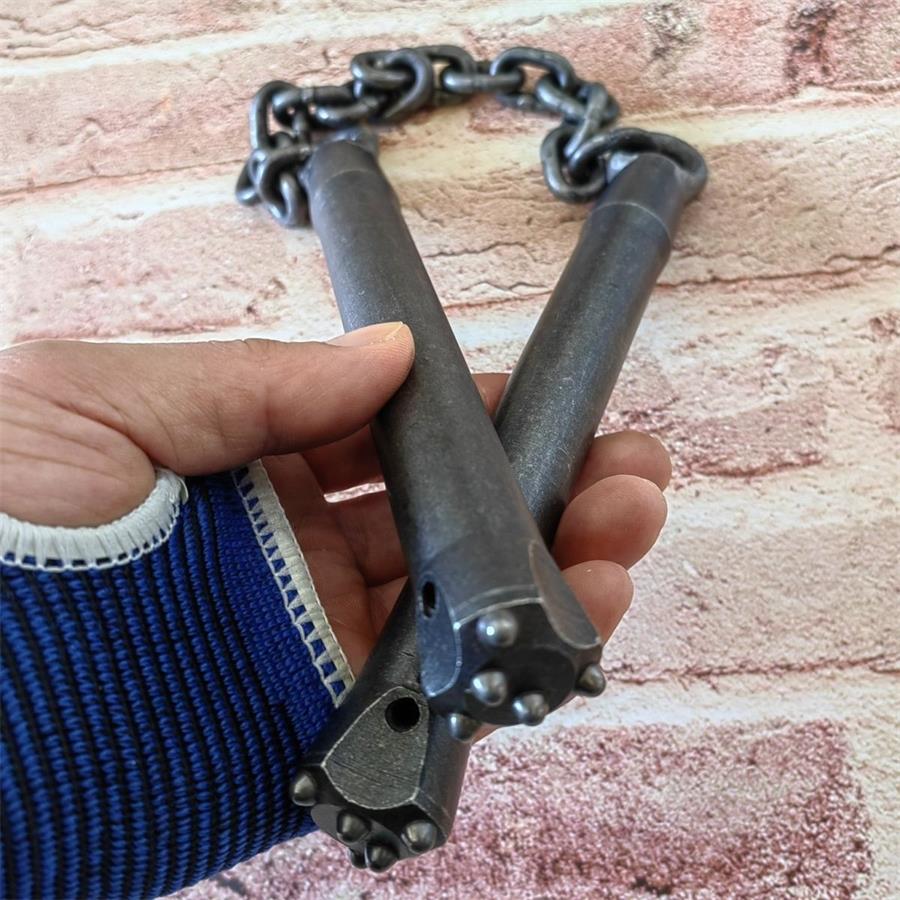 Window Breaking Handmade Nunchucks Crafted from Tungsten Steel for Self-Defense