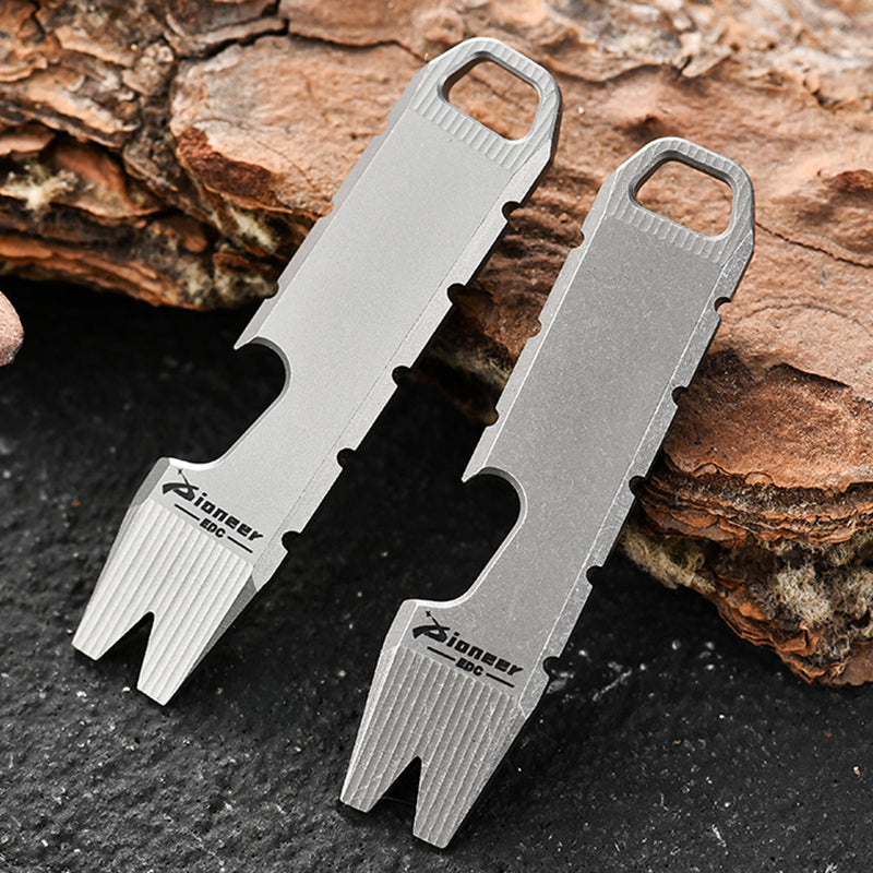 Portable Titanium Pry Bar with Bottle Opener EDC Utility Tool