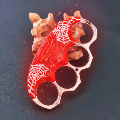 Tough Zinc Alloy Knuckle Duster with Spider Design for Safety