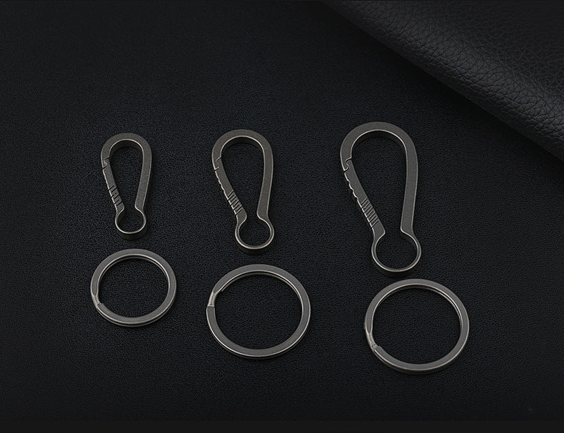 Sleek Titanium Keychain Clip with Innovative Car Accessory Design