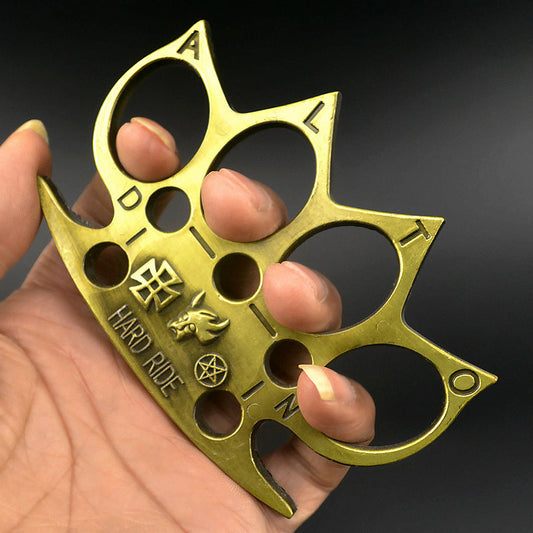 Brass Knuckle Duster by FitDefend for Emergency Window Breaking