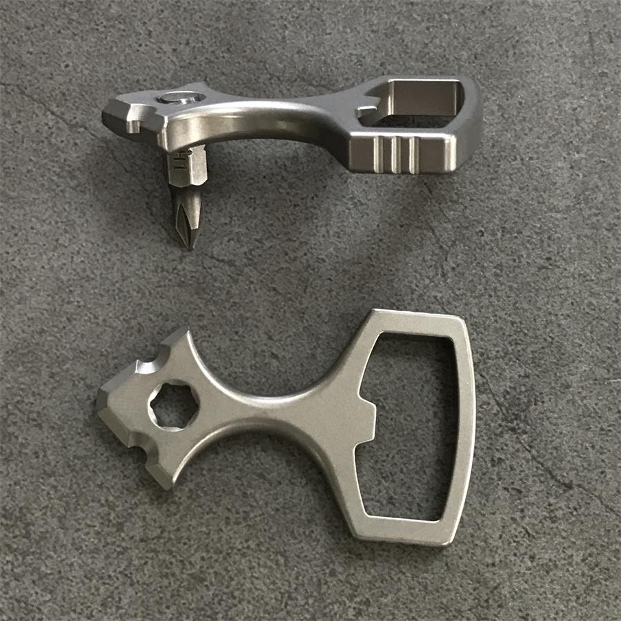 Multifunctional Crowbar Screw Broken Window Portable EDC Tool Titanium Bottle Opener
