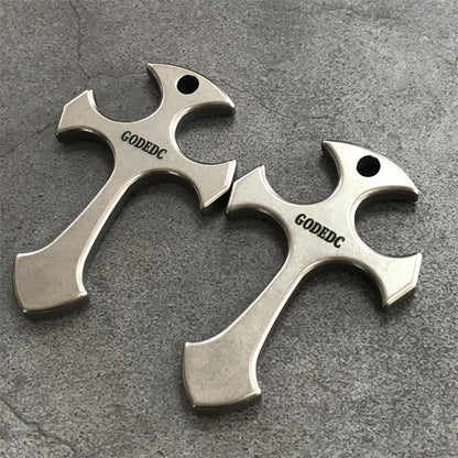 GODEDC Titanium Tactical Cross Knuckle Necklace Stylish Defense Gear