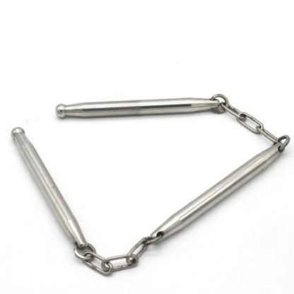 Solid Stainless Steel Whip Three-Section Self-Defense Gear