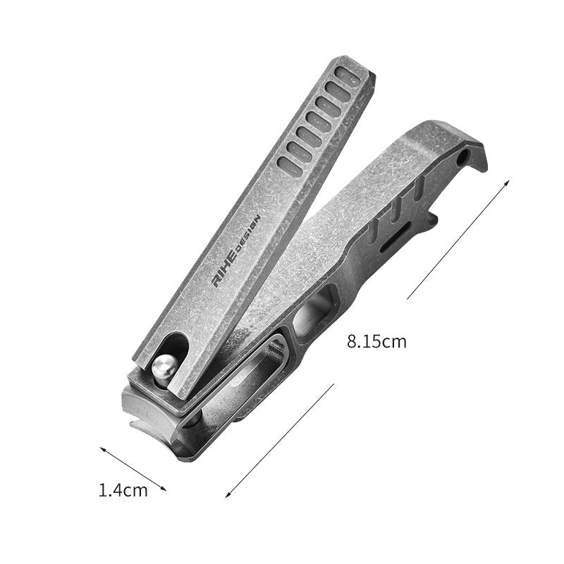 Multi-Function Titanium Alloy Nail Clippers with Bottle Opener