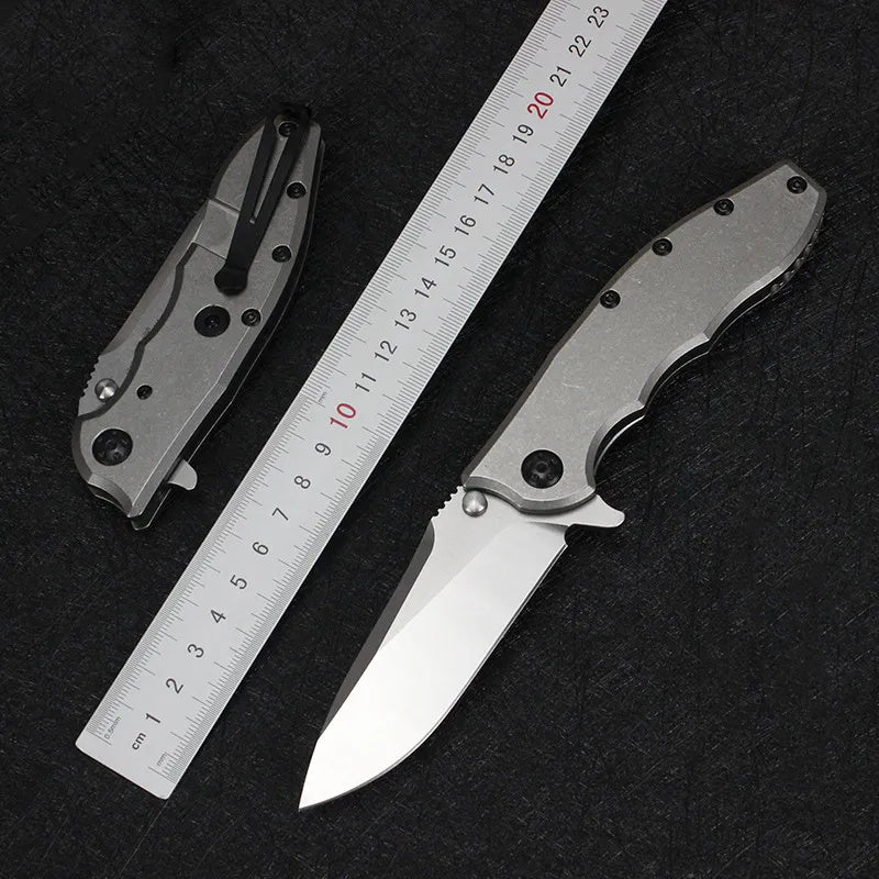 Outdoor Ready Titanium Alloy Folding Knife for Camping Adventures