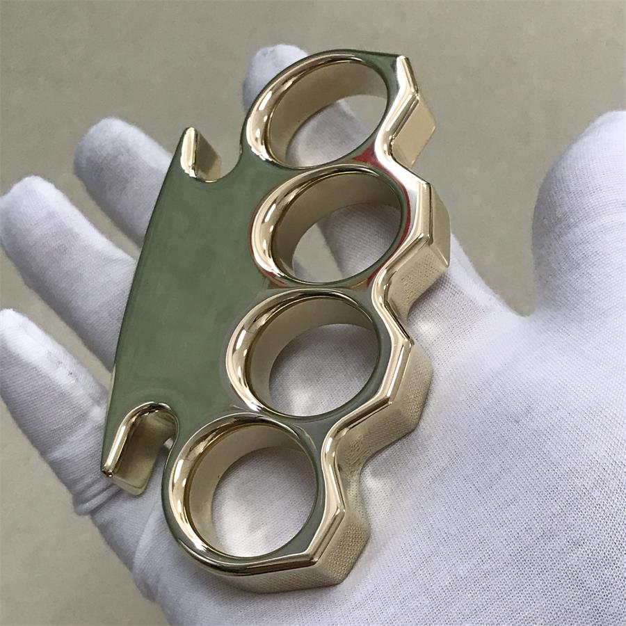 The King Mirror Polished Brass Knuckle Duster in Classic Design
