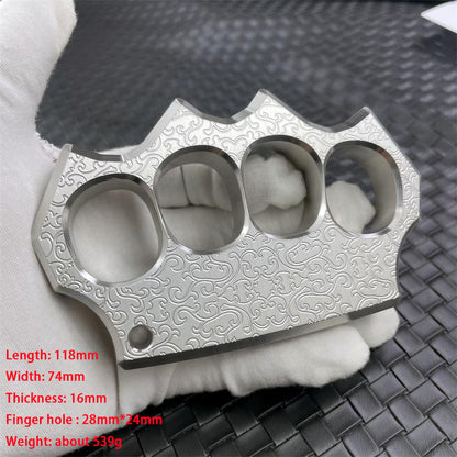 Engraved Knuckle Duster Sturdy Steel Everyday Carry Tool