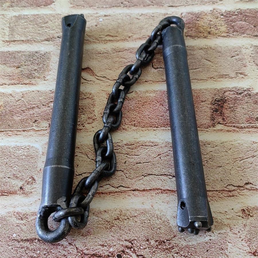 Window Breaking Handmade Nunchucks Crafted from Tungsten Steel for Self-Defense