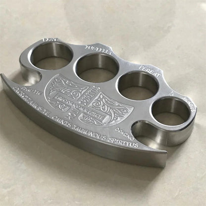 Warrior Knuckle Duster Made from Solid Steel for Protection and Defense