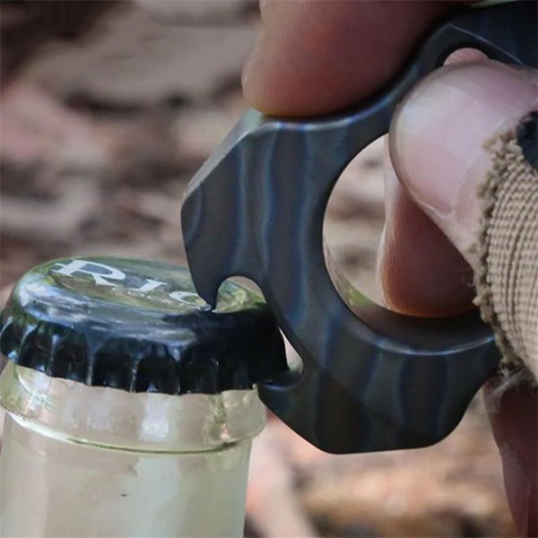 Handfire Mini Titanium Knuckle Duster Dual-Function Bottle Opener