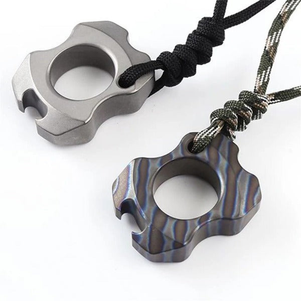 Handfire Mini Titanium Knuckle Duster Dual-Function Bottle Opener