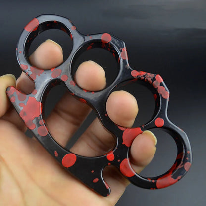 SurviveEdge Metal Brass Knuckles Duster with Window Breaking Ability for Safety