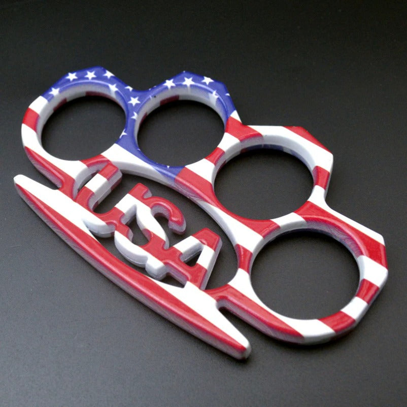 TigerClaw Metal Knuckle Duster with Four-Finger Strap