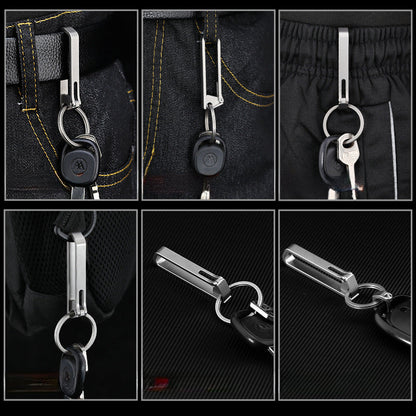 Anti-Loss Titanium Keychain Hook and Belt Clip for Durability