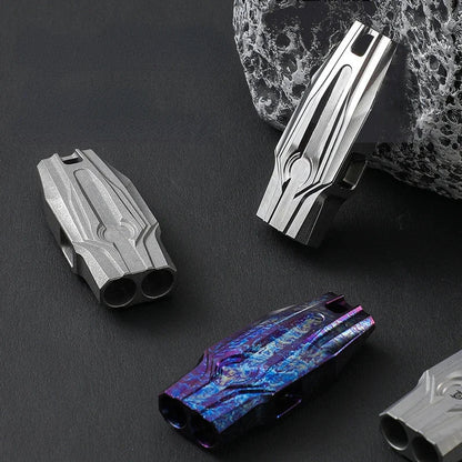 Outdoor Titanium Whistle Pendant for High Decibel Emergencies