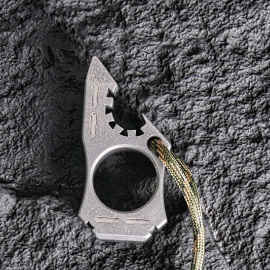 Stylish Titanium Knuckle Duster for Self-defense and EDC Use
