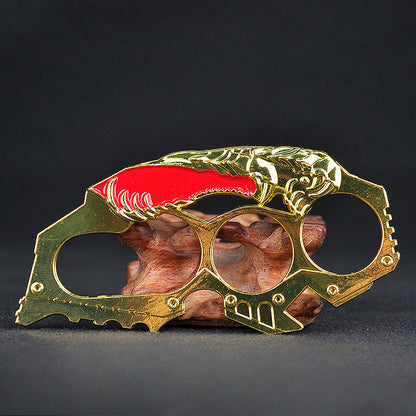Versatile Zinc Alloy Knuckle Duster with Multiple Integrated Tools
