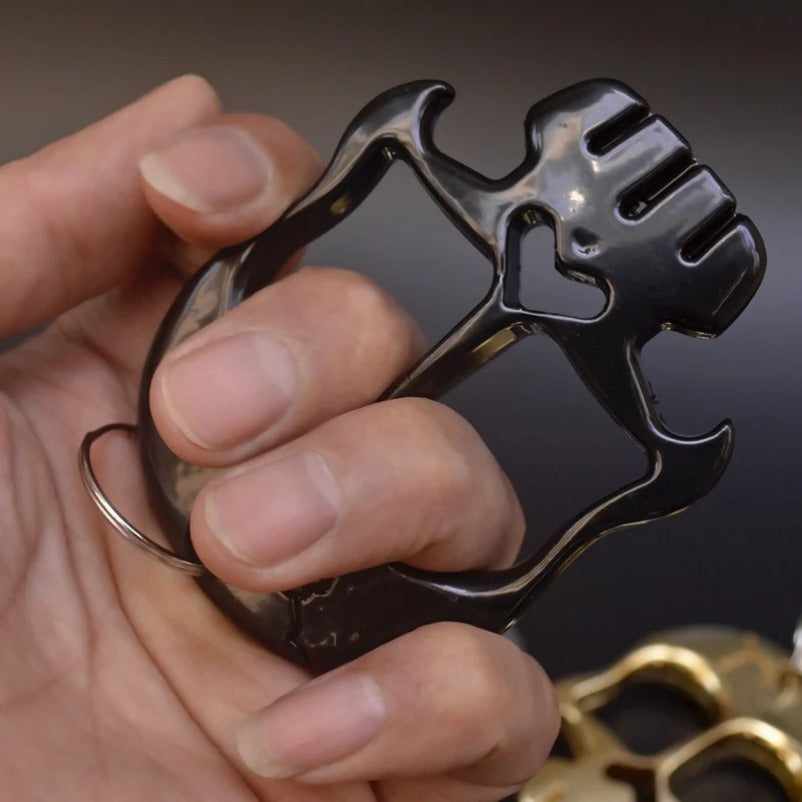 Weighted Two Finger Defender Knuckle Duster for Protection