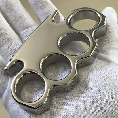The King Classic Polished Steel Knuckle Duster for Self-Defense EDC
