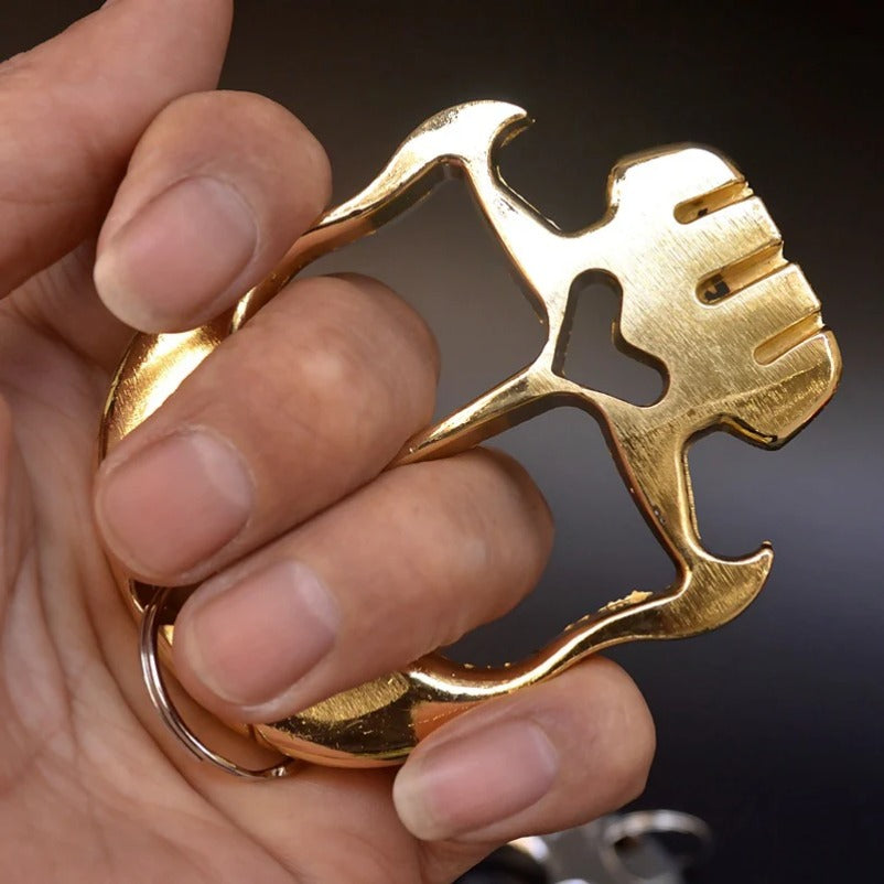Weighted Two Finger Defender Knuckle Duster for Protection