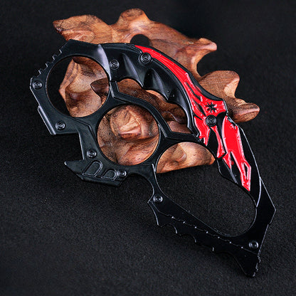 Versatile Zinc Alloy Knuckle Duster with Multiple Integrated Tools