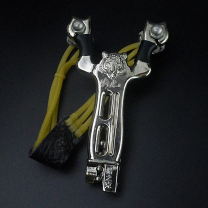 Heavy Duty Aluminum Alloy Slingshot with Resilient Band Set