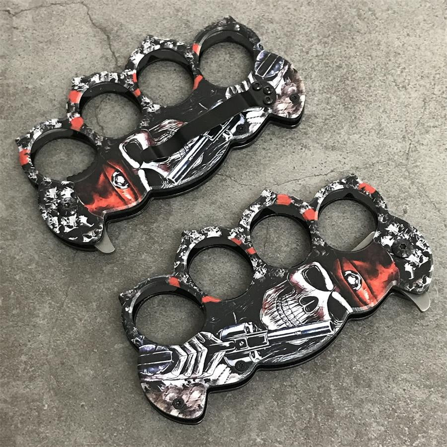 Stainless Steel Outdoor Knuckle Knife for Self-defense and Camping