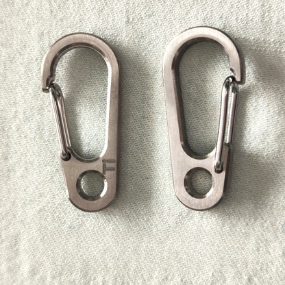 Titanium Spring-Loaded Keychain Carabiner Multi-Tool with EDC Flashlight
