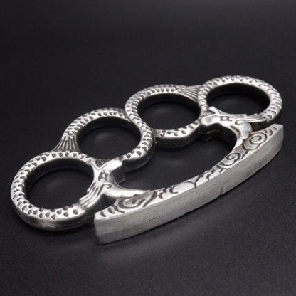 Brass Knuckles Duster for Self-Defense and Window Breaking StoneGrip Design