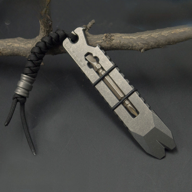 Multi-Utility Titanium Pry Bar Wrench Tool for Repair and Survival
