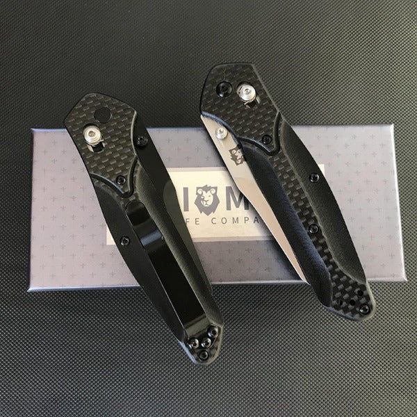 Liome Outdoor EDC Knife with Carbon Fiber Handle and Tactical Folding Blade
