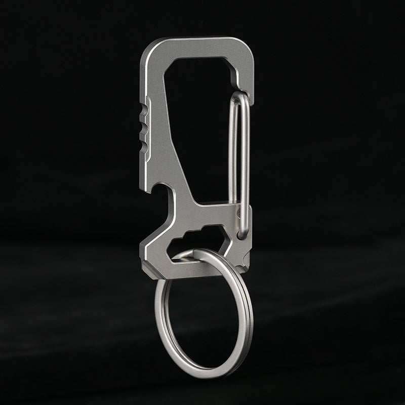 Titanium Multi-Function Keychain Tool with Waist Hook and Car Essentials