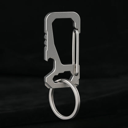 Titanium Multi-Function Keychain Tool with Waist Hook and Car Essentials