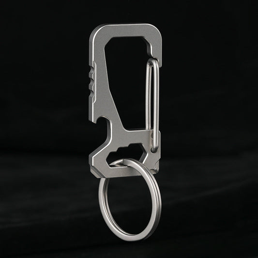Titanium Multi-Function Keychain Tool with Waist Hook and Car Essentials