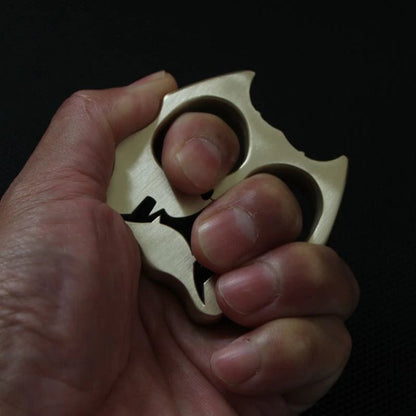 Elegant Dog Head Copper Knuckle Duster Self-Defense Stick