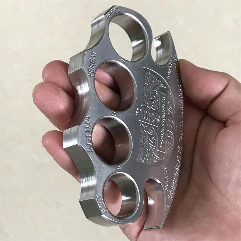 Warrior Knuckle Duster Made from Solid Steel for Protection and Defense