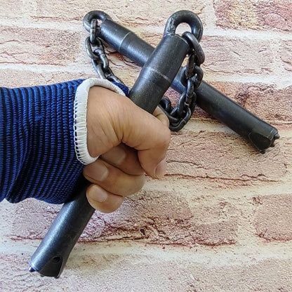 Window Breaking Handmade Nunchucks Crafted from Tungsten Steel for Self-Defense