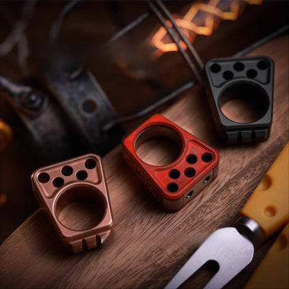 Survival Gear with Cheese Grip EDC Knuckle Duster and Window Breaking Function