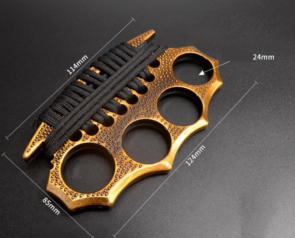 StreetGuard Four-Finger Brass Knuckles Duster and Window Breaker for Tactical Defense