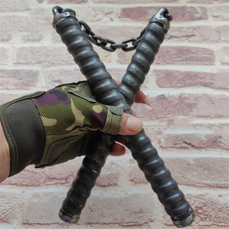 Non-Slip High-Speed Steel Threaded Tactical Defense Stick
