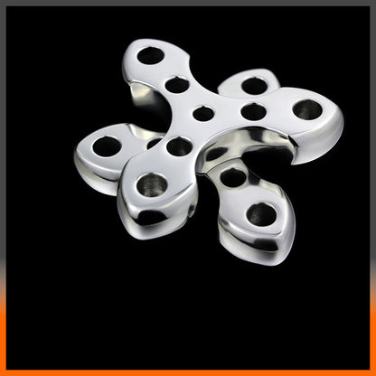 Triangular Brass Knuckle Duster Self Defense Tool 15mm Stainless Steel for EDC Window