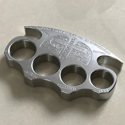 Warrior Knuckle Duster Made from Solid Steel for Protection and Defense