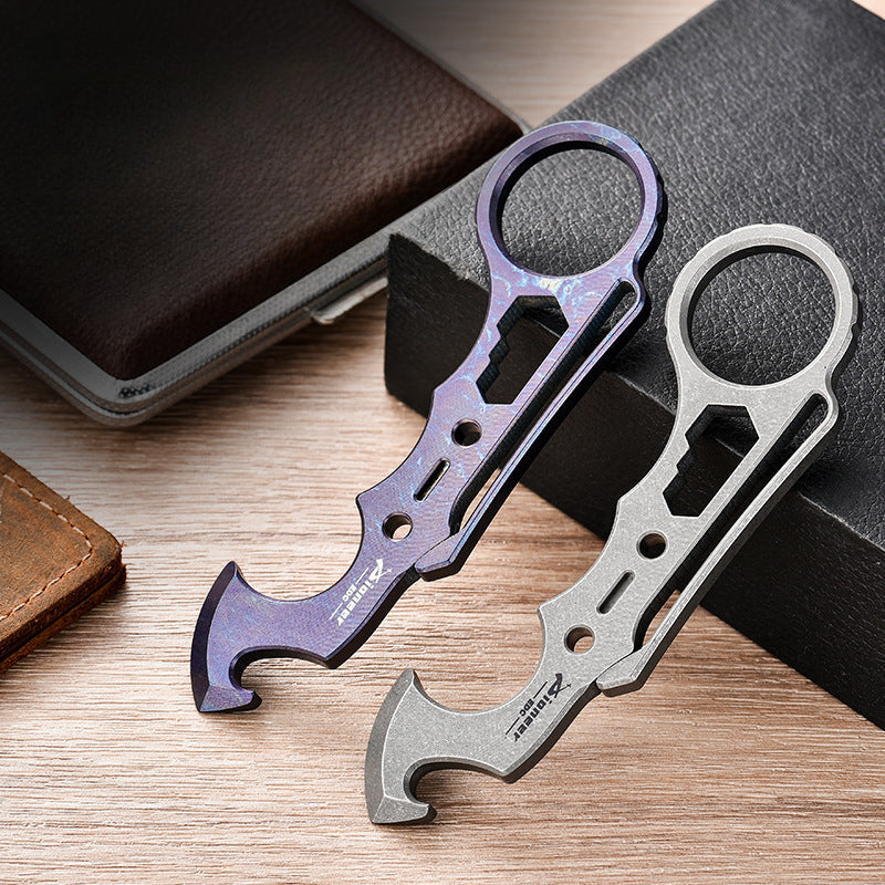 Titanium Knuckle Duster Pioneer EDC MultiTool Card