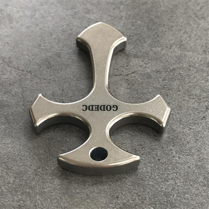 GODEDC Titanium Tactical Cross Knuckle Necklace Stylish Defense Gear