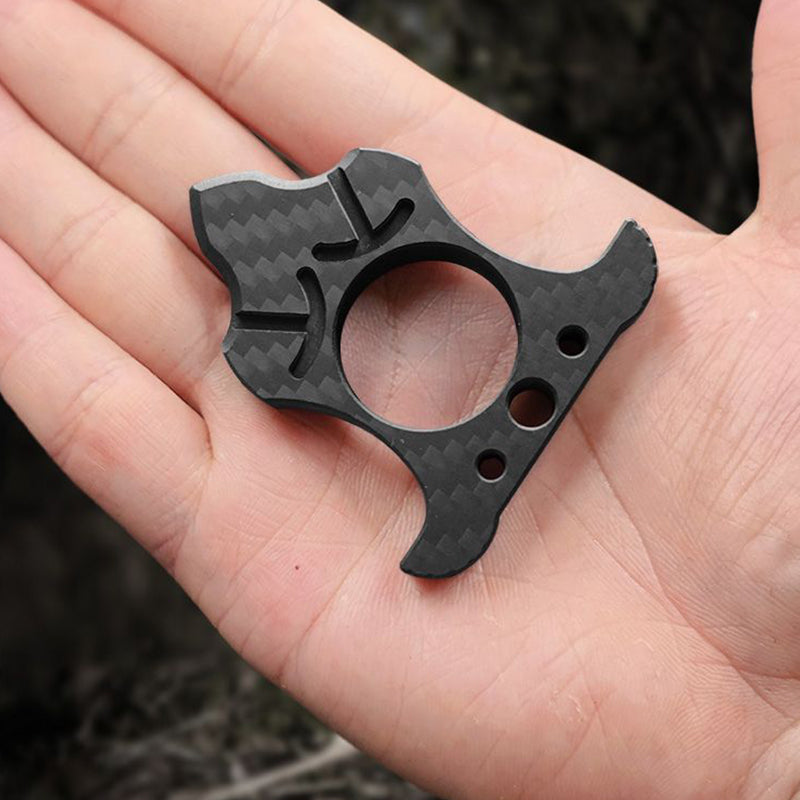 Ultra-Durable Carbon Fiber Knuckle Duster for Single Finger Self Defense