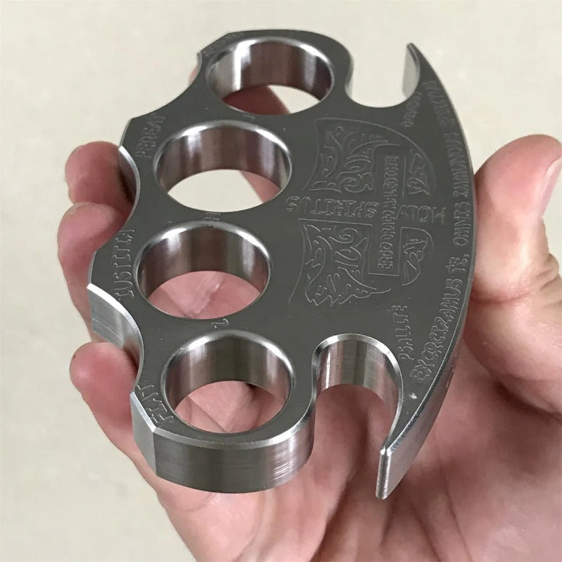 Warrior Knuckle Duster Made from Solid Steel for Protection and Defense